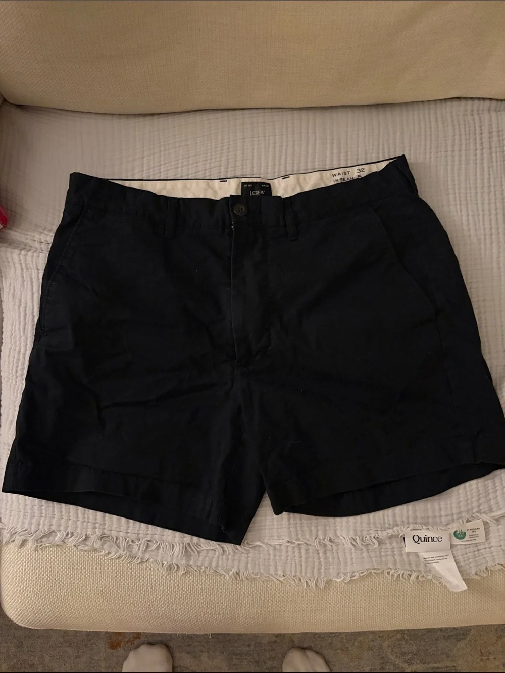 J. Crew Men's Black Chino Shorts - 5” In-Seam